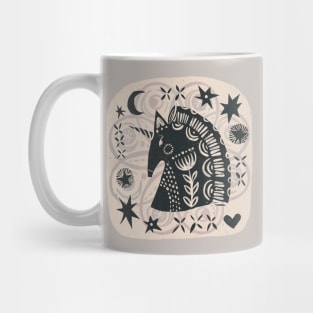 Unicorn block print Mug